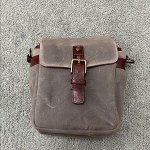Ona canvas and leather small camera bag pouch NO STRAP